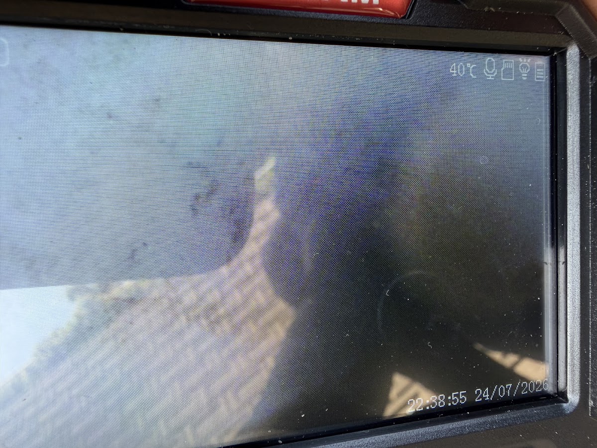 宇部市 キッチン排水管洗浄後のファイバースコープ映像 きれいになった配管内部